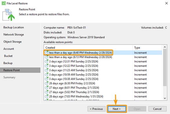 How to - Restore Files with Scout for Veeam Agent for Windows - Screenshot 3