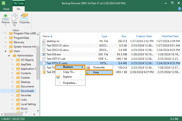 How to - Restore Files with Scout for Veeam Agent for Windows - Screenshot 5