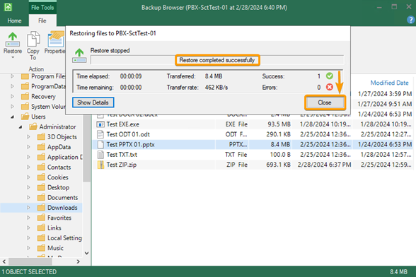 How to - Restore Files with Scout for Veeam Agent for Windows - Screenshot 6