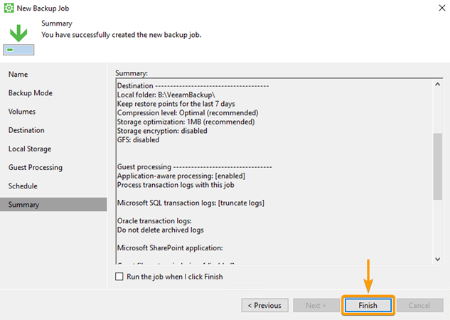 KB How To Create a Local Veeam Agent for Windows Backup - Screenshot 10