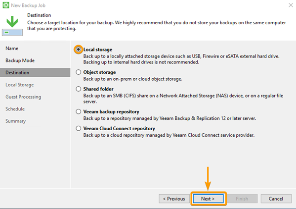 KB How To Create a Local Veeam Agent for Windows Backup - Screenshot 5